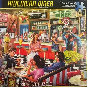 “SEND UR PRICE?” “White Mountain” American Diner 1000 Piece Puzzle 🧩